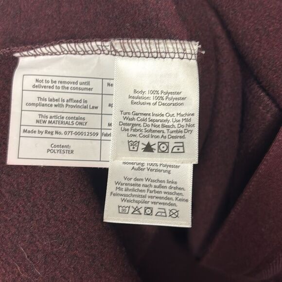 Eddie Bauer Full Zip Maroon Quilted Stitching Detail Jacket Size XL - Picture 9 of 10